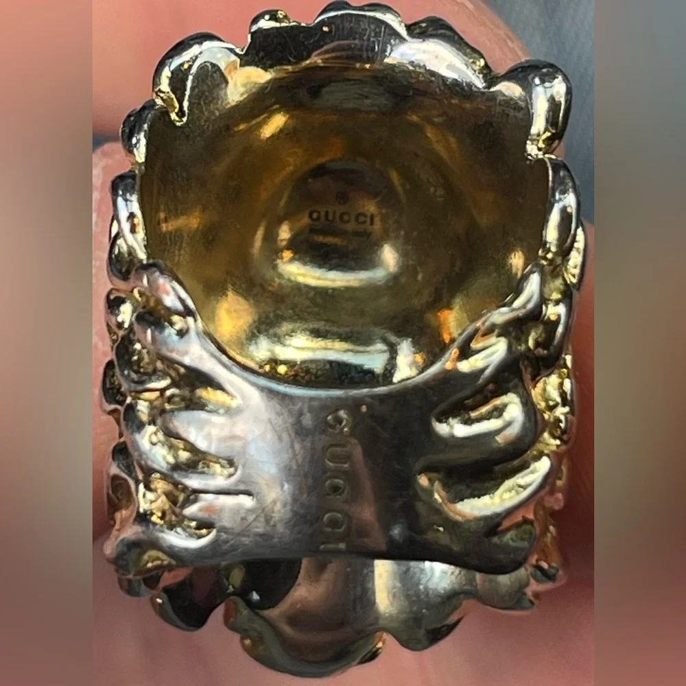GOLD GUCCI LION RING - Picture 3 of 5